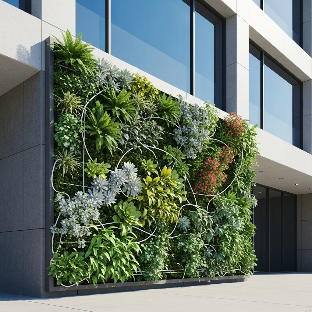 3D rendered vertical garden design